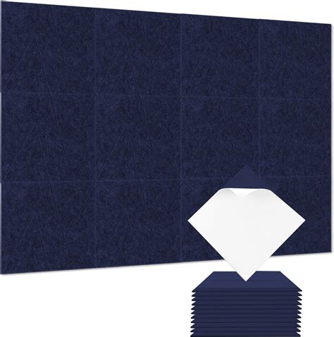 12 PCs Sound Proofing Panels, Self-adhesive Acoustic Wall Panels, Sound