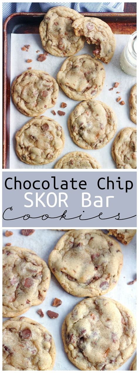 Chocolate Chip Skor Bar Cookies Recipe Skor Cookie Recipe Desserts