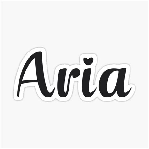 Aria Sticker For Sale By 99posters Redbubble