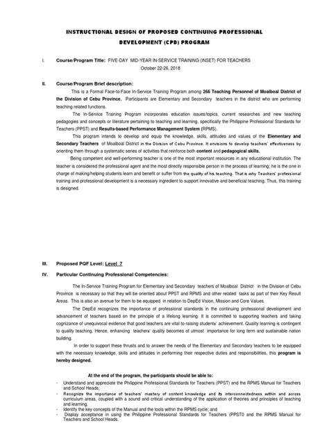 2 Annex A Prc Instructional Design Template Pdf Instructional