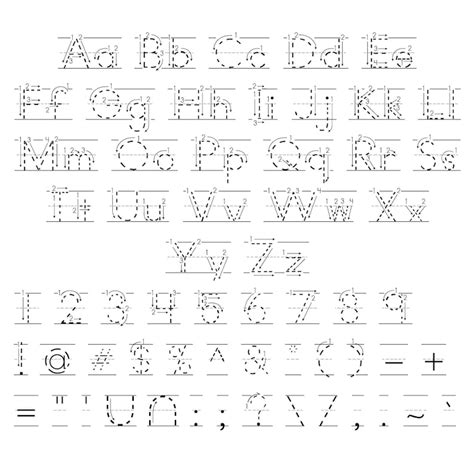 5 Tracing Handwriting Practice Font Bundle Letters And Numbers