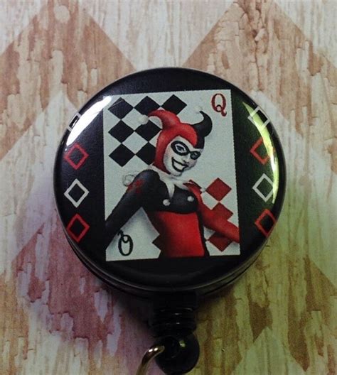 Items Similar To Harley Quinn Retractable Badge Reel On Etsy