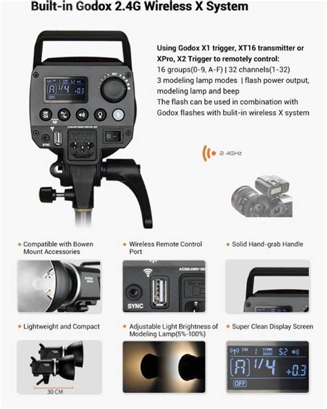 BMC Godox SK300II SK400II MS200 MS300 Monolight Bowens Mount Studio