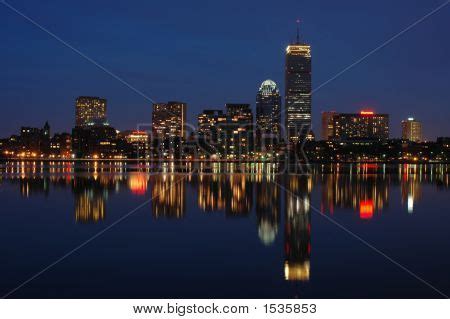 Boston Skyline Night Image & Photo (Free Trial) | Bigstock