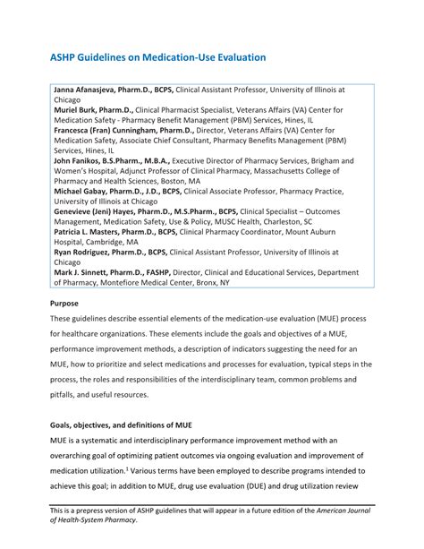 Medication Use Evaluation Mue Toolkit Docslib