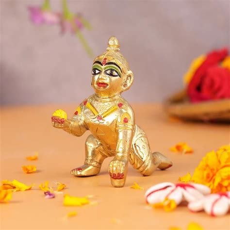 Brass Laddu Gopal Statue Home At Rs Piece In Ghaziabad Id