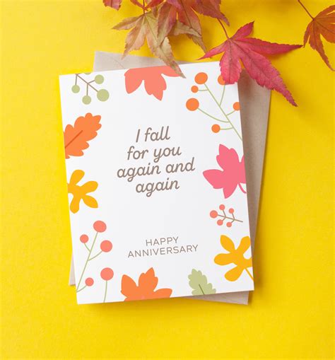 Fall for You anniversary card – Graphic Anthology