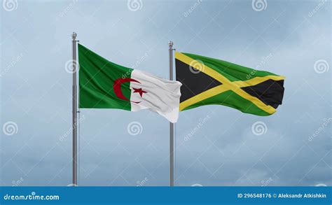 Jamaica And Algeria Flag Stock Footage Video Of Looped 296548176