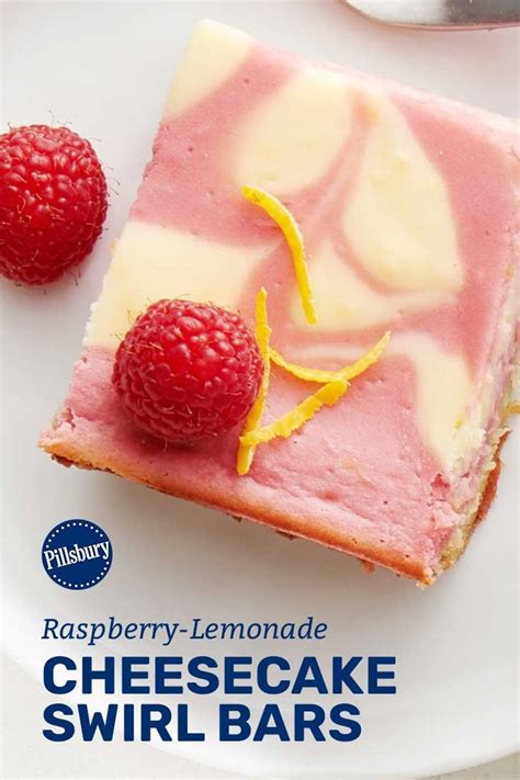 Raspberry Lemonade Cheesecake Swirl Bars Recipe Desserts Swirl