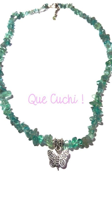 Collier De 44 Cm Autour Du Cou Fait Avec Des Chips En Apatite Verte Et