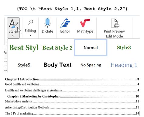 The Complete Guide to Word's Table of Contents Options - Office Watch