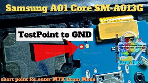 Samsung Galaxy A01 Core Sm A013f A013g Test Point Isp Emmc Pinout