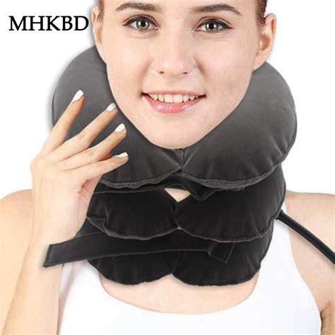 Inflatable Neck Traction Therapy Cervical Collar Vertebra Orthopedics