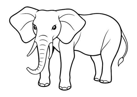 Premium Vector | A outline of elephant vector illustration design