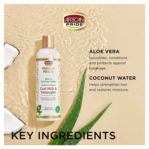 African Pride Hair Moisture Miracle Aloe And Coconut Water 12 Fl Oz