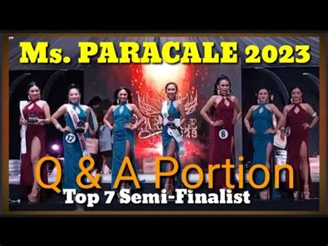 Miss Paracale Top Semi Finalist Q A Portion Youtube