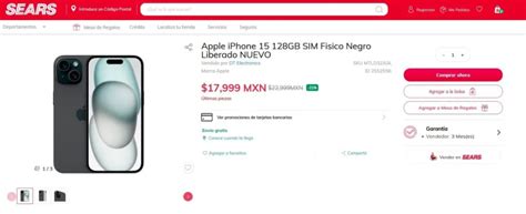 Sears Pone Con Rebaja De 5 Mil Pesos El IPhone 15 Que Viene Con