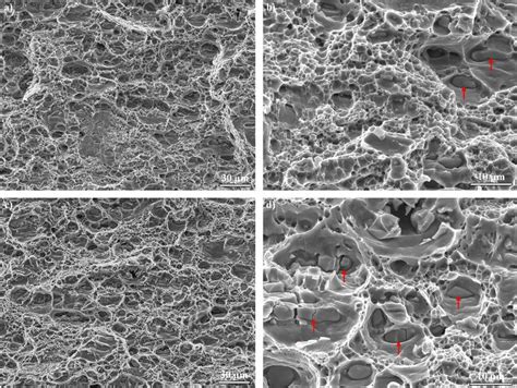 Sem Morphology Of Fracture Surface After Tensile Test A B Ufsw