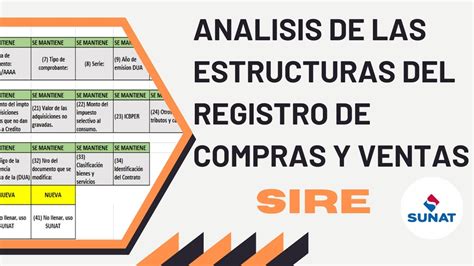 An Lisis De Las Estructuras Del Sire Registro De Compras Y Ventas