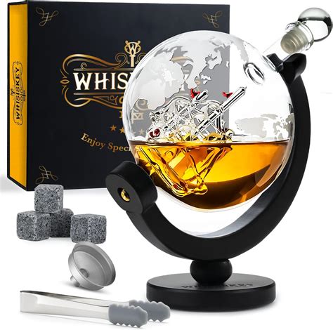 Whisiskey Whisky Karaffe Globus Dekanter Whiskey Set 900 Ml