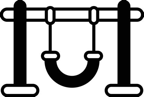 A black and white image of a swing set 46319251 Vector Art at Vecteezy