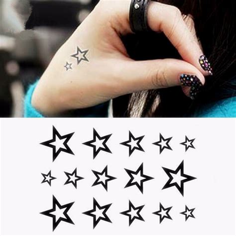 Sterren Tatoeages Star Tattoos Tijdelijke Tattoo Verwijderbare