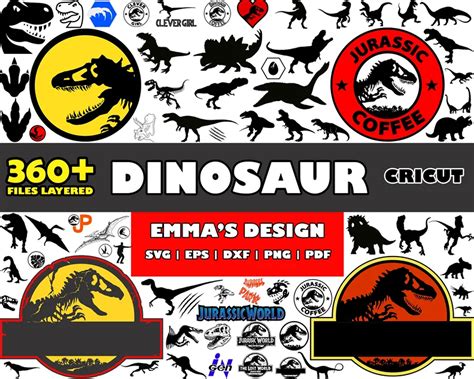 Dinosaur Bundle Svg Jurassic Park Svg Dinosaur Svg Png Pd Inspire Uplift