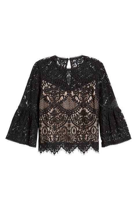 Cupcakes And Cashmere Geneva Lace Top Nordstrom Lace Blouse Black Lace Blouse Cardigan