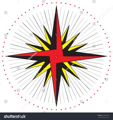 Decorative Vector Compass Rose Cartography And Royalty Free Stock