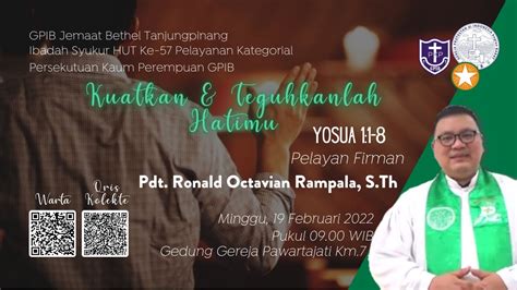 Live Streaming Ibadah Syukur Hut Ke Pelkat Pkp Gpib Gpib Jemaat