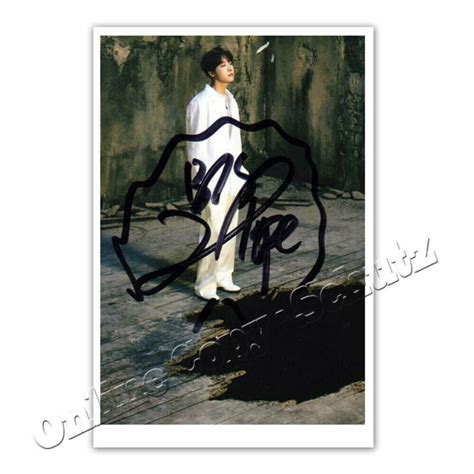 J Hope Signature Of Bts J Hope Autogrammfoto K8 Ebay