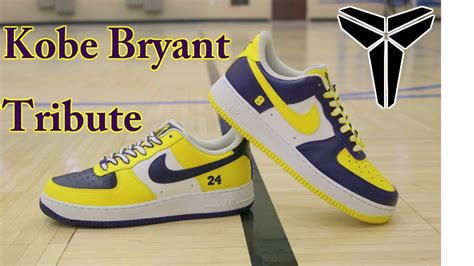 Custom Kobe Bryant Nike Af1 Tribute Shoe Air Force One Sneaker Youtube