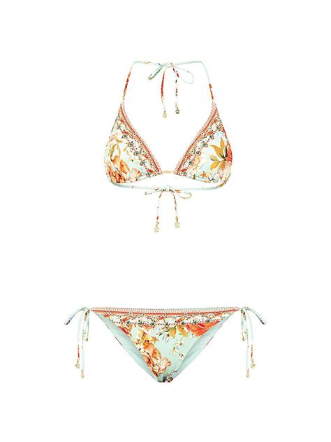 Camilla Floral Triangle Bikini Set Talk The Walk Editorialist