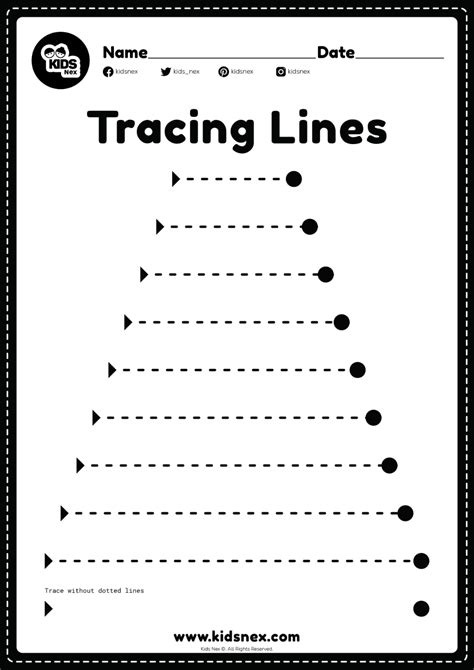 Tracing Horizontal Line Free Printable