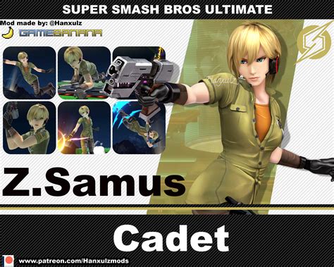 Zero Suit Samus Cadet Super Smash Bros Ultimate Mods