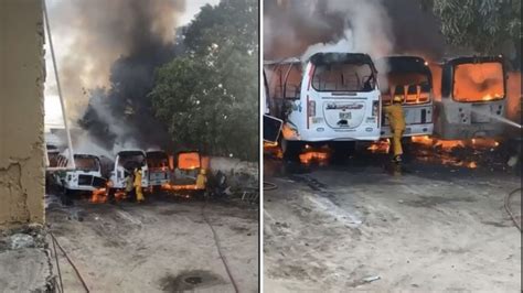 Cuatro Busetas Se Incendiaron Dentro Un Parqueadero En Ci Naga Santa