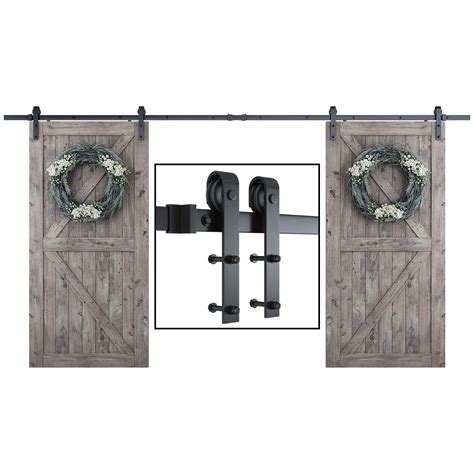 Snapklik Smartstandard Ft Double Barn Door Hardware Kit