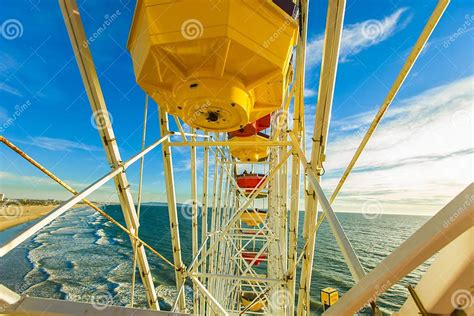 Roller Coaster And Ferris Wheel At Pacific Park On The Pier Editorial