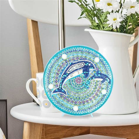 Dolphins Led Light Diamond Painting Treasure Studios Art