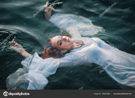 Girl Floating In Water Art