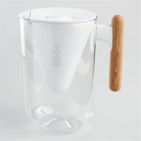 Soma Bamboo Handle 10 Cup Water Filter Pitcher