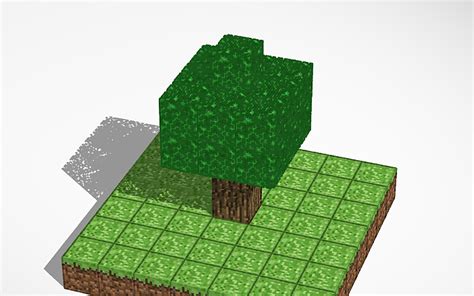 3d Design Minecraft Oak Tree Tinkercad