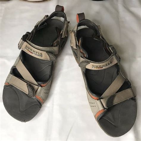 Merrell Shoes Merrell Mens Continuum Tan Vibram Sole Hiking Hook Loop Sandals Poshmark