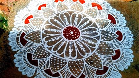 aavani madham traditional special flower freehand rangolipandaga