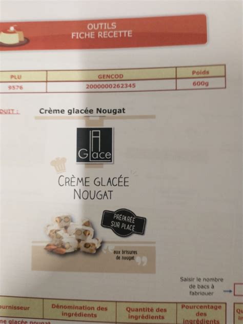 Rappel Consommateur Détail CREME GLACEE NOUGAT LA GLACE