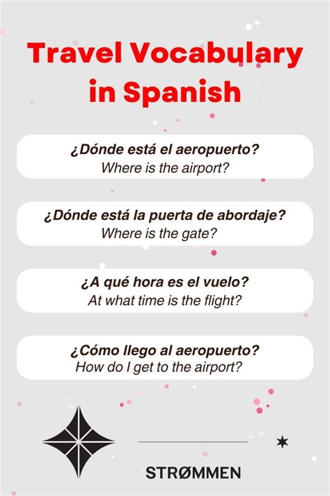 A Comprehensive Guide To Travel Vocabulary In Spanish Strømmen Language Classes