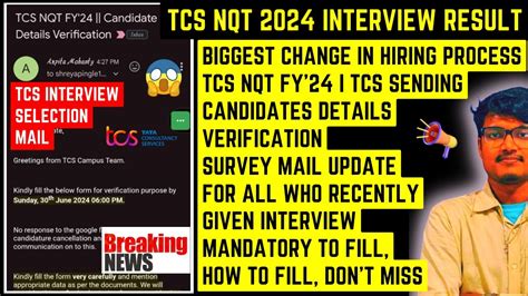 Tcs Nqt Final Interview Result Update Tcs Nqt Fy Candidate Details