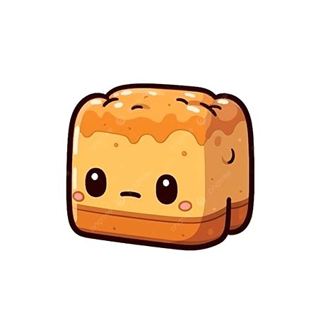 Cute Bun Loaf Bread In Pixel Art Bread Bakery Bun Png Transparent