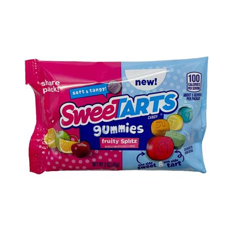 Sweetarts Gummies Fruity Splitz Soft Tangy Gummy Sweets G Bag