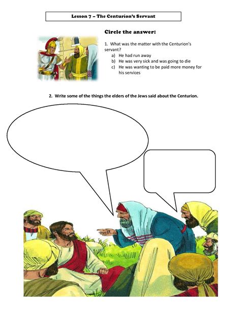 The Centurions Servant Cssa Primary Stage 4 Lesson 7 Magnify Him